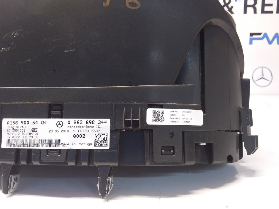MERCEDES GLA SPEEDOMETER INSTRUMENT CLUSTER W156 A1569005404 FM0019 2018