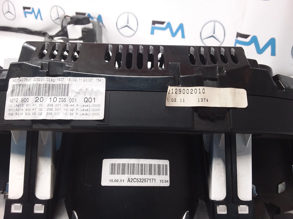 MERCEDES E-CLASS SPEEDOMETER INSTRUMENT CLUSTER W212 A2129002010 FM0058 2011