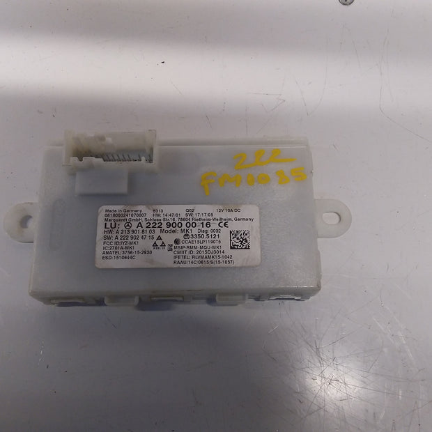 MERCEDES S-CLASS KEYLESS GO MODULE W222 A2229000016 FM0085
