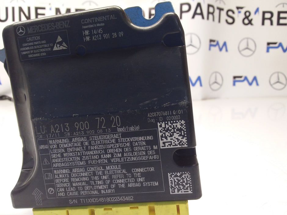 MERCEDES E-CLASS AIRBAGS CONTROL MODULE W238 A2389007220 FM0096