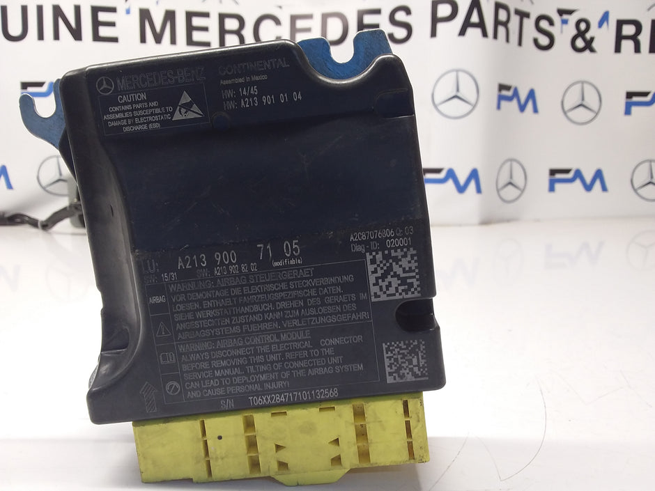 MERCEDES E-CLASS AIRBAGS CONTROL MODULE W213 A2139007105 FM0097