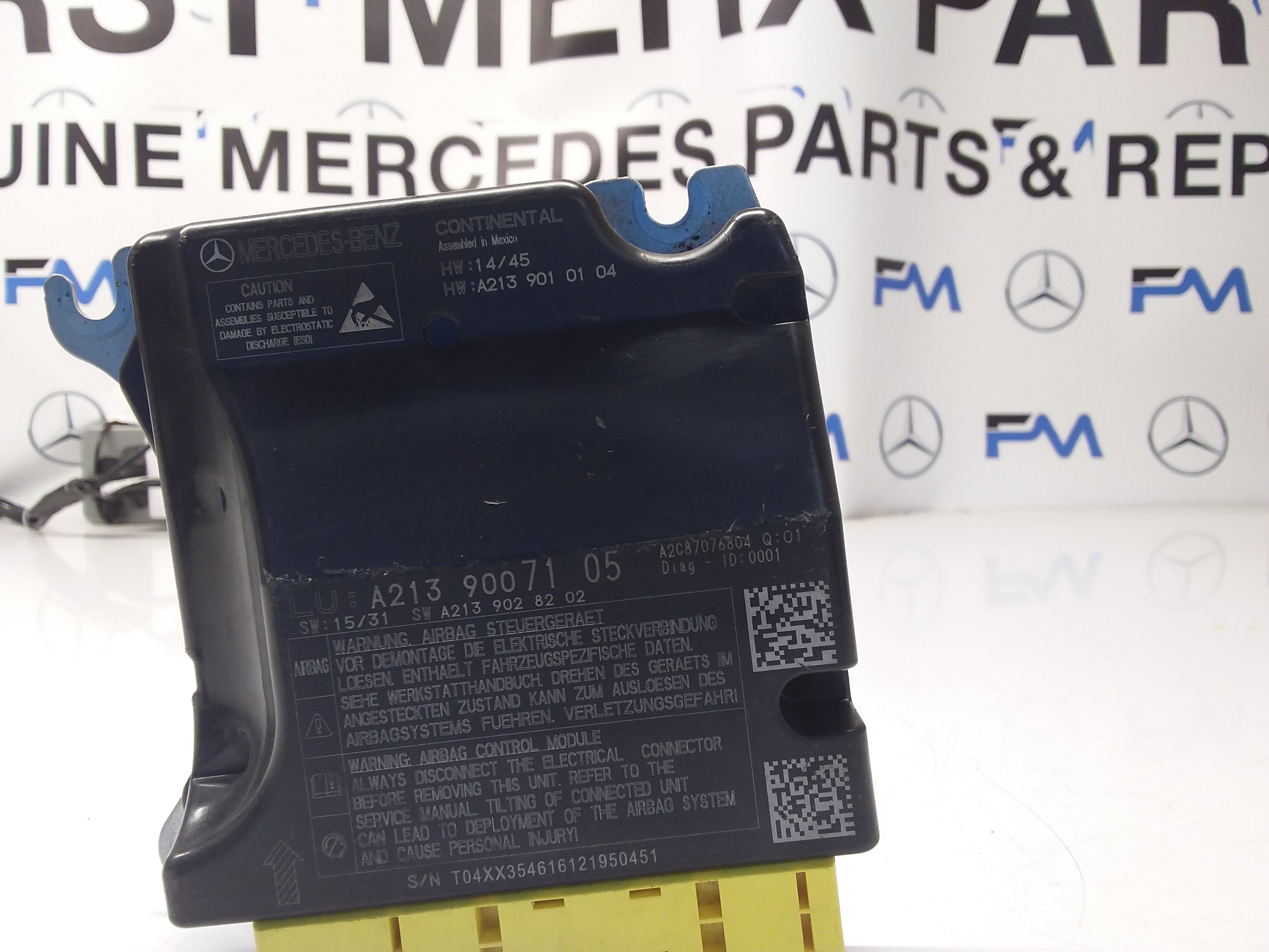 MERCEDES E-CLASS AIRBAGS CONTROL MODULE W213 A2139007105 FM0099