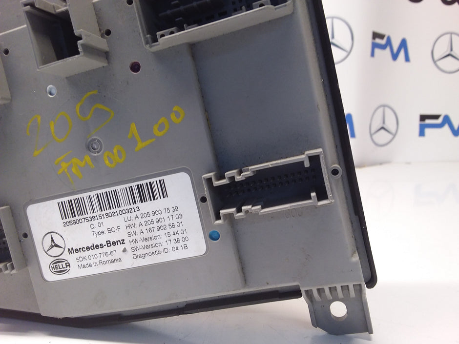 MERCEDES C-CLASS SAM CONTROL MODULE W205 A2059007539 FM00100