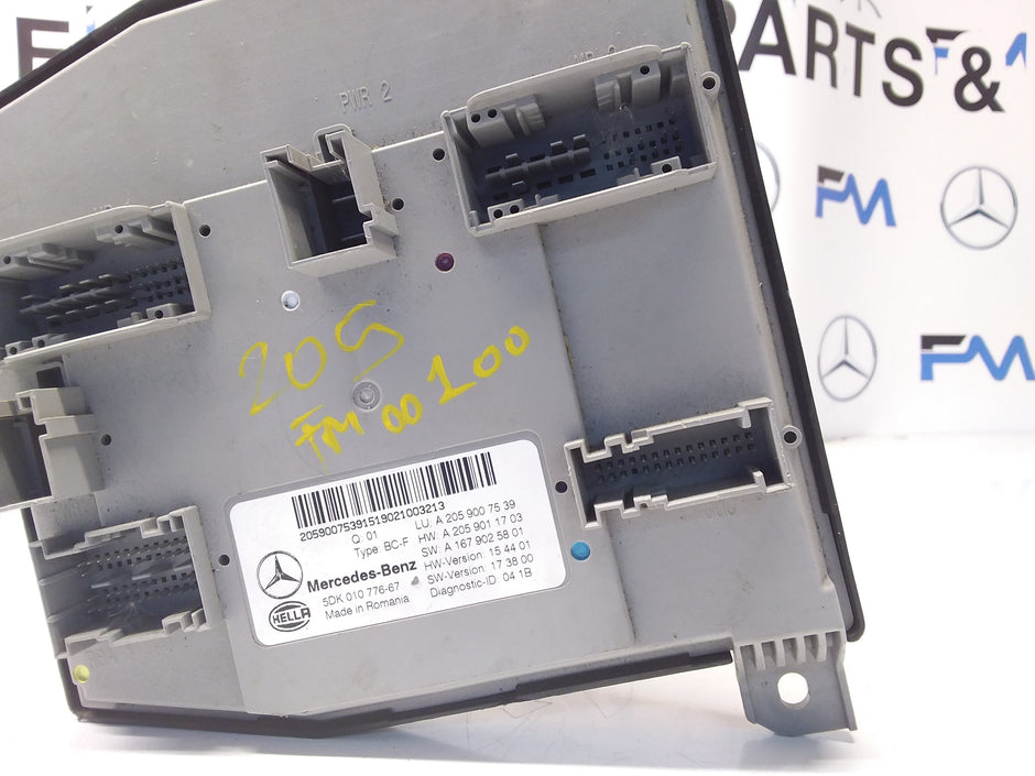 MERCEDES C-CLASS SAM CONTROL MODULE W205 A2059007539 FM00100