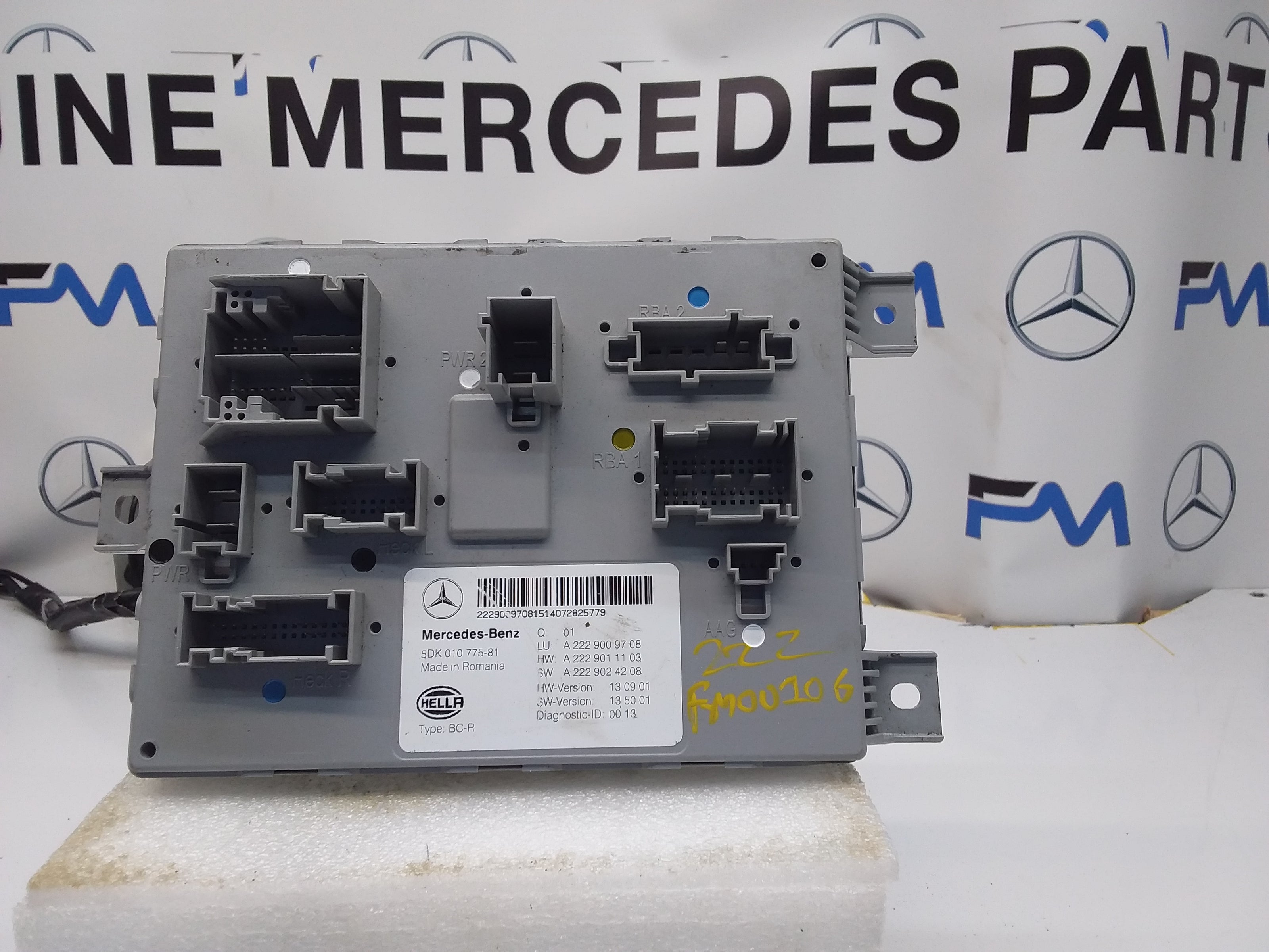 MERCEDES S-CLASS REAR SAM CONTROL MODULE W222 A2229009708 FM00106