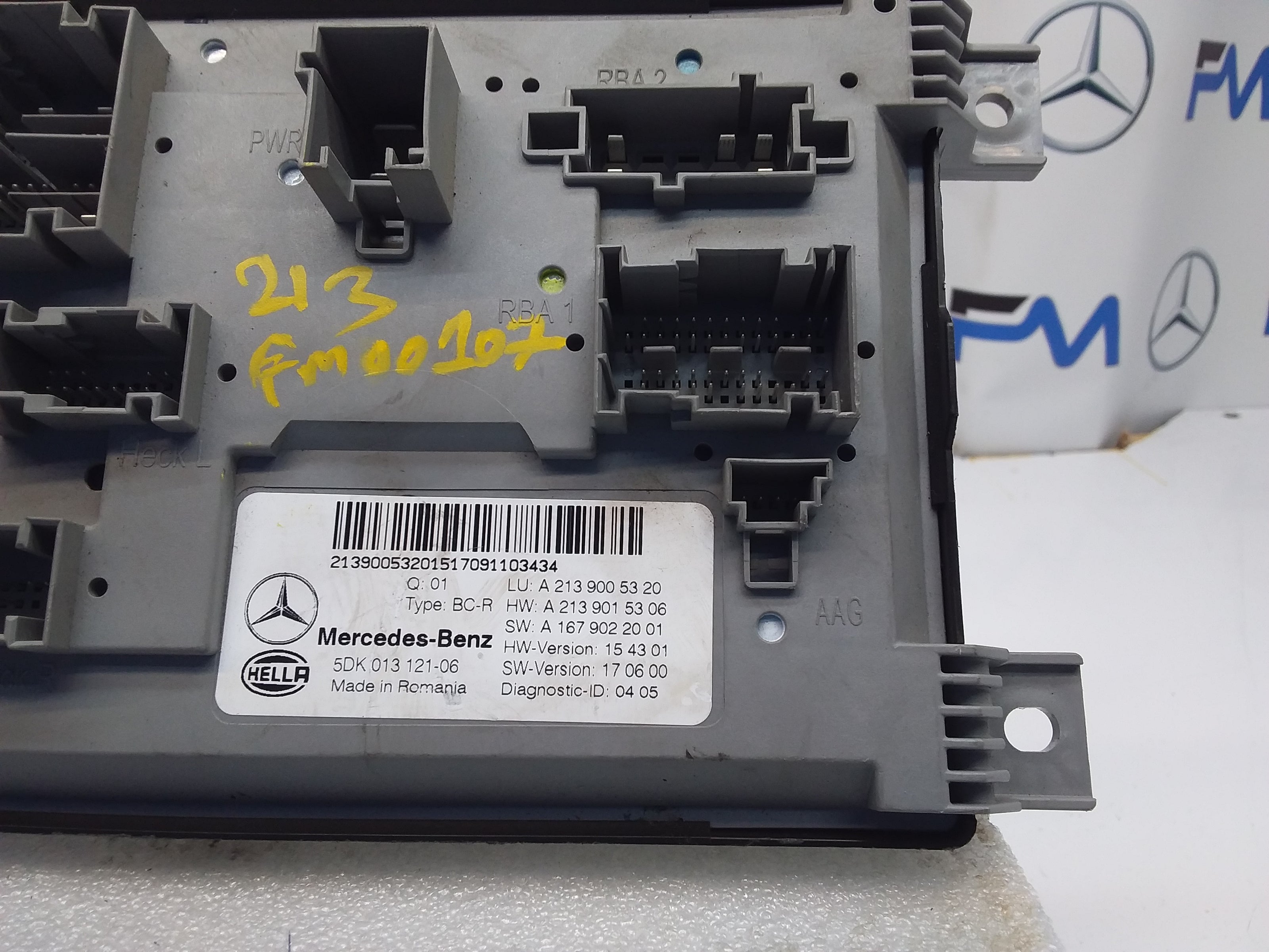 MERCEDES E-CLASS REAR SAM CONTROL MODULE W213 A2139005320 FM00107