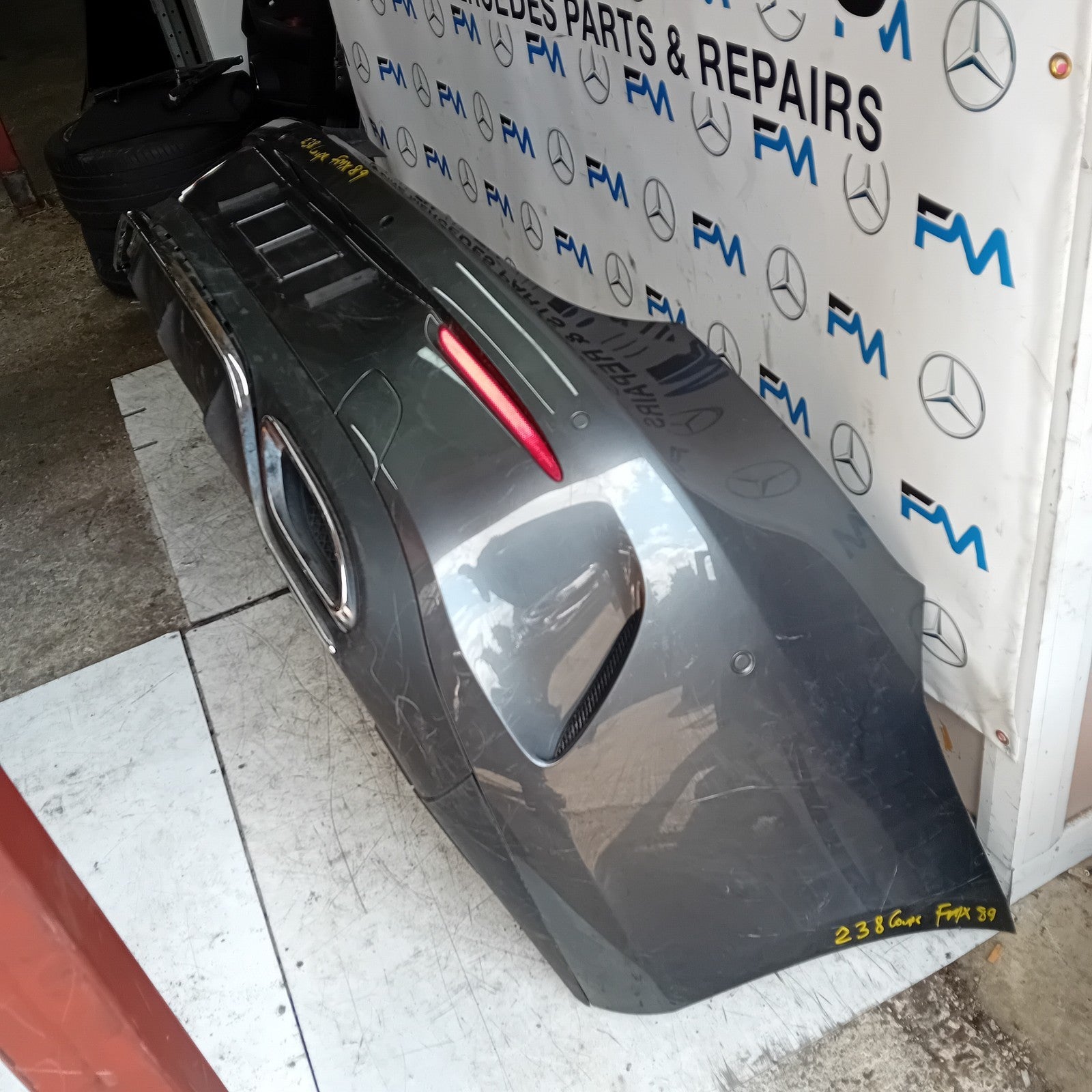 MERCEDES E-CLASS C238 COUPE REAR BUMPER GREY 2016 ON A2388850138 FMX89