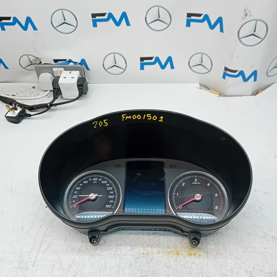 MERCEDES C-CLASS W205 SPEEDOMETER INSTRUMENT CLUSTER BLACK A2059009215 FM001501