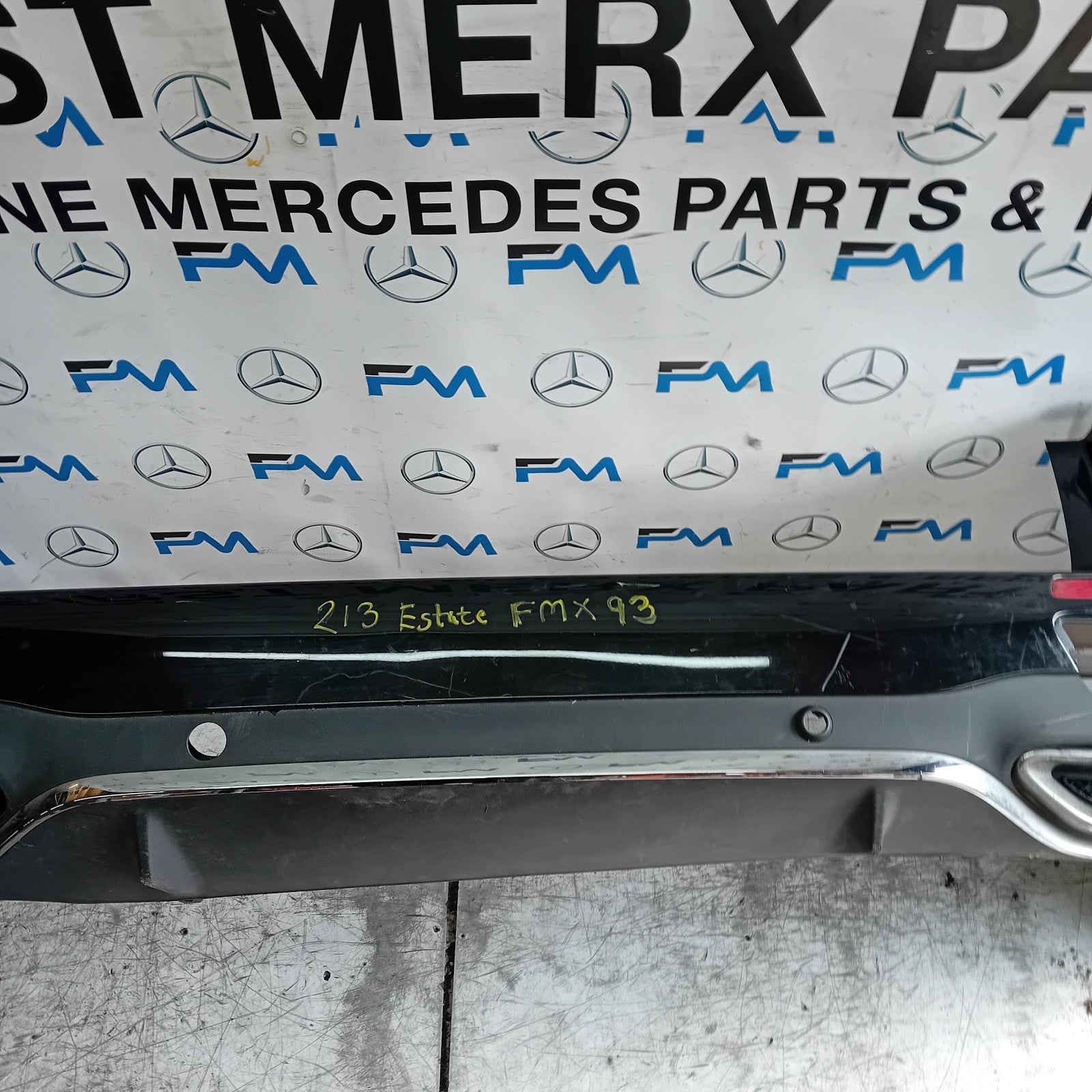 MERCEDES E-CLASS W213 BLACK REAR BUMPER ESTATE 2016 ON A2138850301 FMX93
