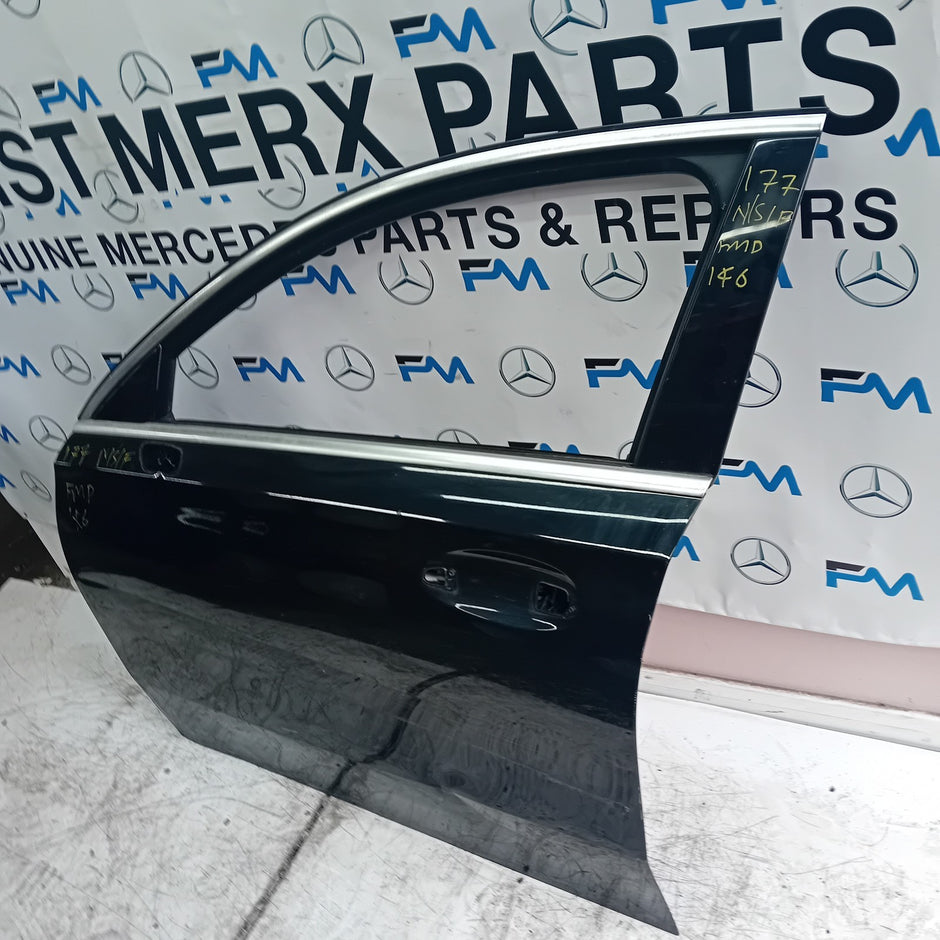 MERCEDES BENZ A-CLASS W177 PASSENGER SIDE FRONT DOOR N/S/F BLACK  FMD146