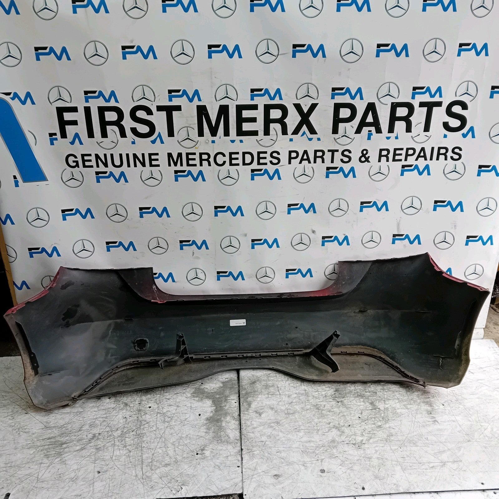 MERCEDES BENZ  A-CLASS W176 REAR BUMPER A1768605100 2012-2018 RED COMPLETE FMX10