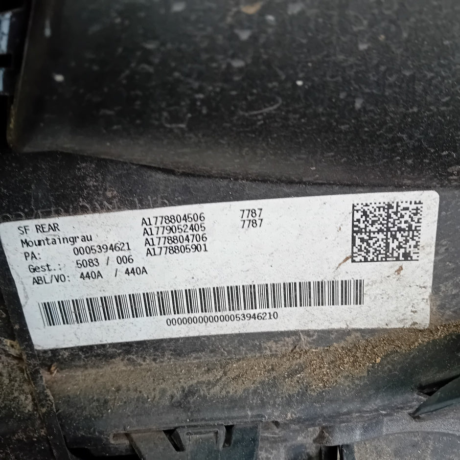 MERCEDES BENZ  A-CLASS W177 REAR BUMPER A1778804506 GREY 2018 COMPLETE FMX2