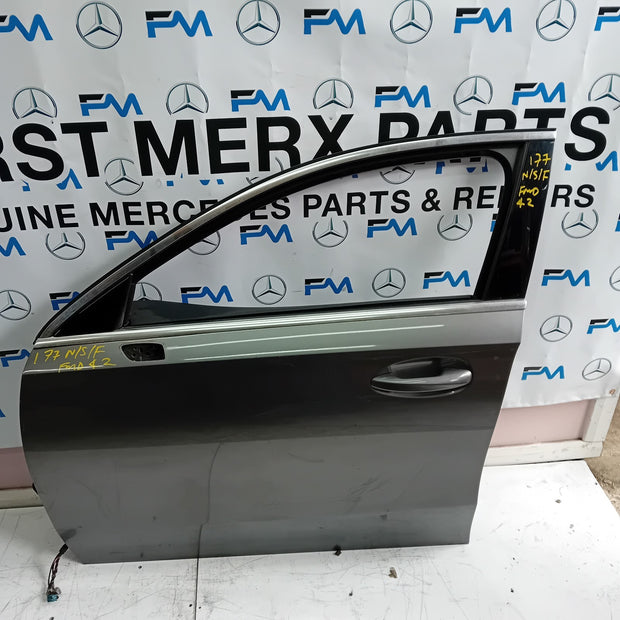 MERCEDES BENZ A-CLASS W177 PASSENGER SIDE FRONT DOOR N/S/F COMPLETE GREY FMD42