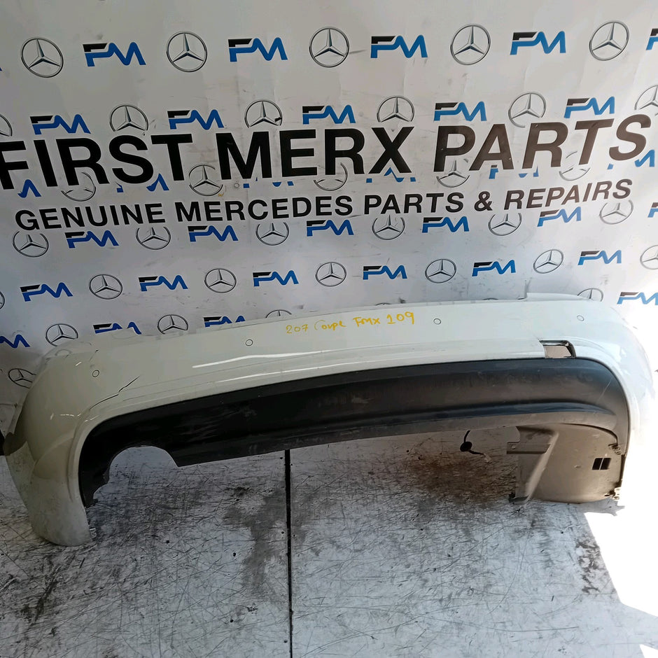 MERCEDES BENZ E-CLASS C207 COUPE REAR BUMPER 2016 WHITE A2076100408 FMX109