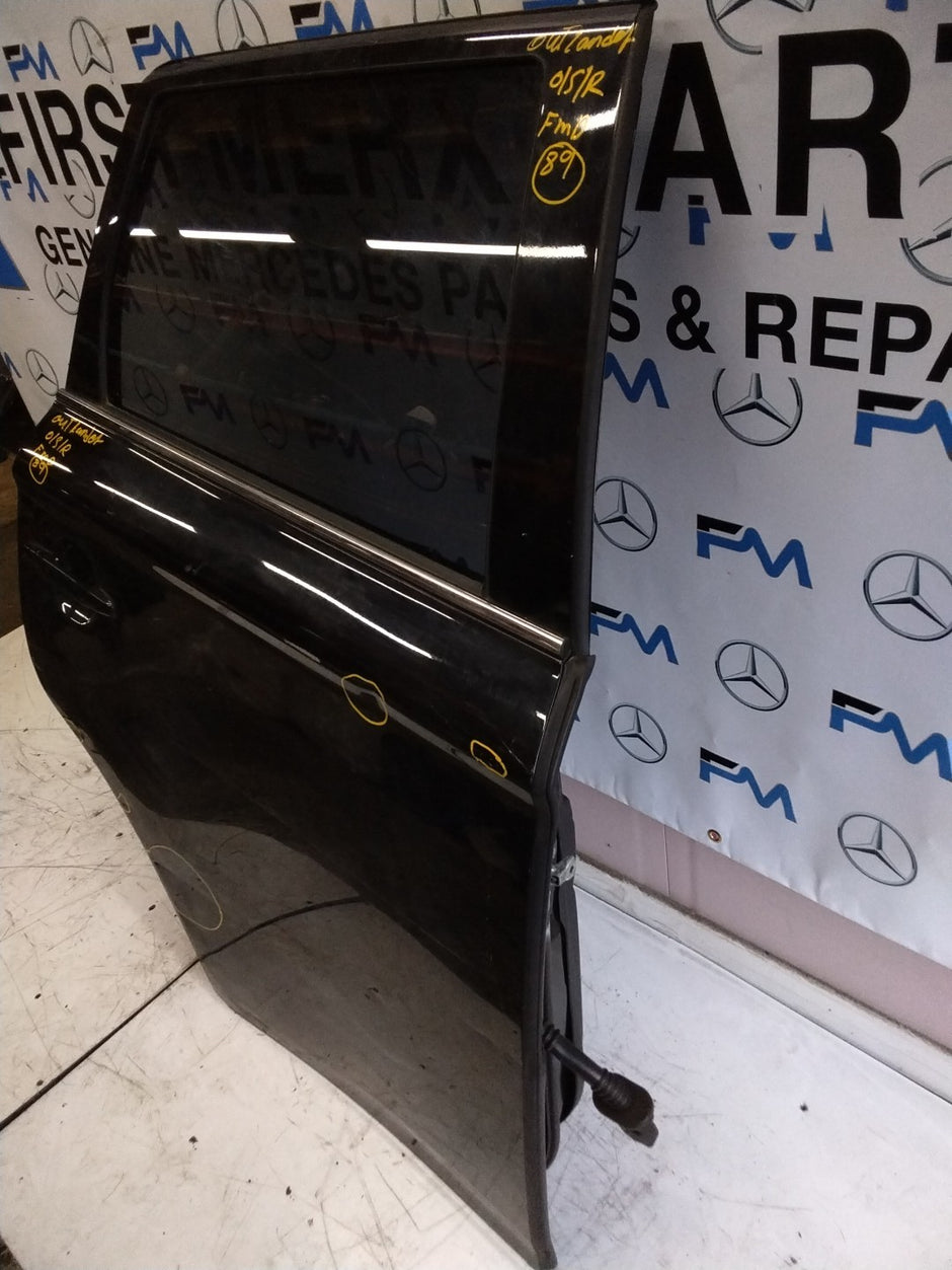MITSUBISHI OUTLANDER DRIVER SIDE REAR DOOR O/S/R COMPLETE BLACK FMD89