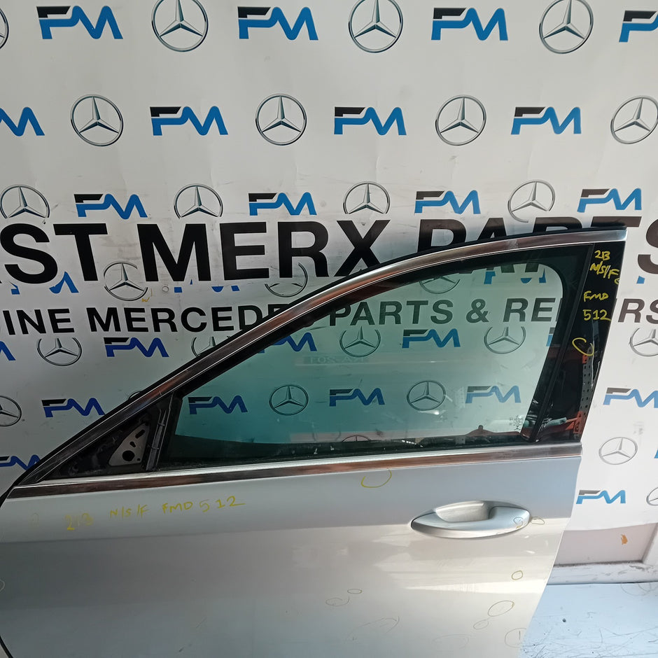 MERCEDES E-CLASS W213 PASSENGER FRONT DOOR NSF 2016 ON SILVER COMPLETE  FMD512