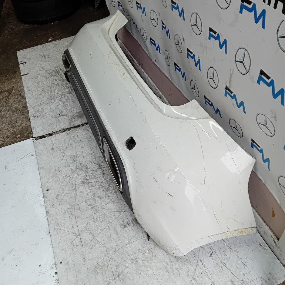 MERCEDES BENZ A-CLASS W176 REAR BUMPER 2012-18 A1768853000 WHITE FMX32