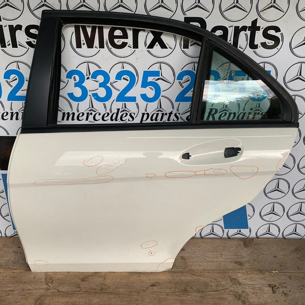 2008-2014 MERCEDES C-CLASS W204 NEARSIDE LEFT PASSENGER REAR DOOR SALOON WHITE