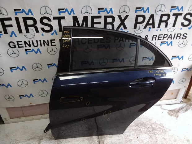 MERCEDES A-CLASS W176 PASSENGER REAR DOOR NSR BLUE 2012-18 COMPLETE FMD325
