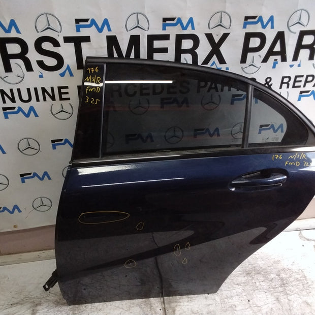 MERCEDES A-CLASS W176 PASSENGER REAR DOOR NSR BLUE 2012-18 COMPLETE FMD325