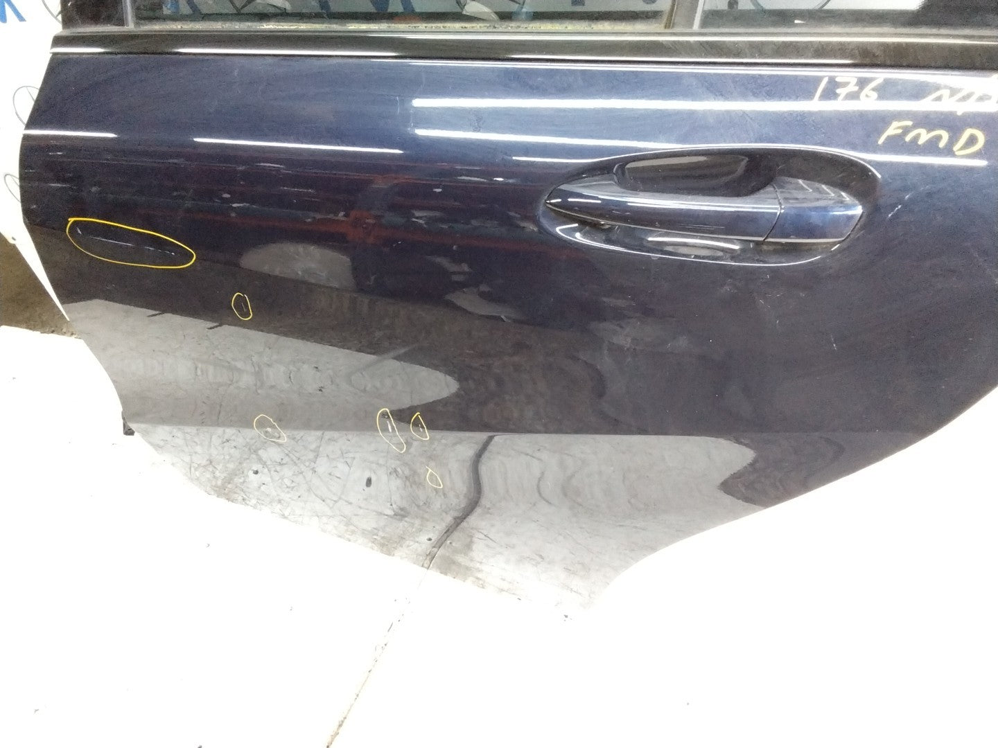 MERCEDES A-CLASS W176 PASSENGER REAR DOOR NSR BLUE 2012-18 COMPLETE FMD325