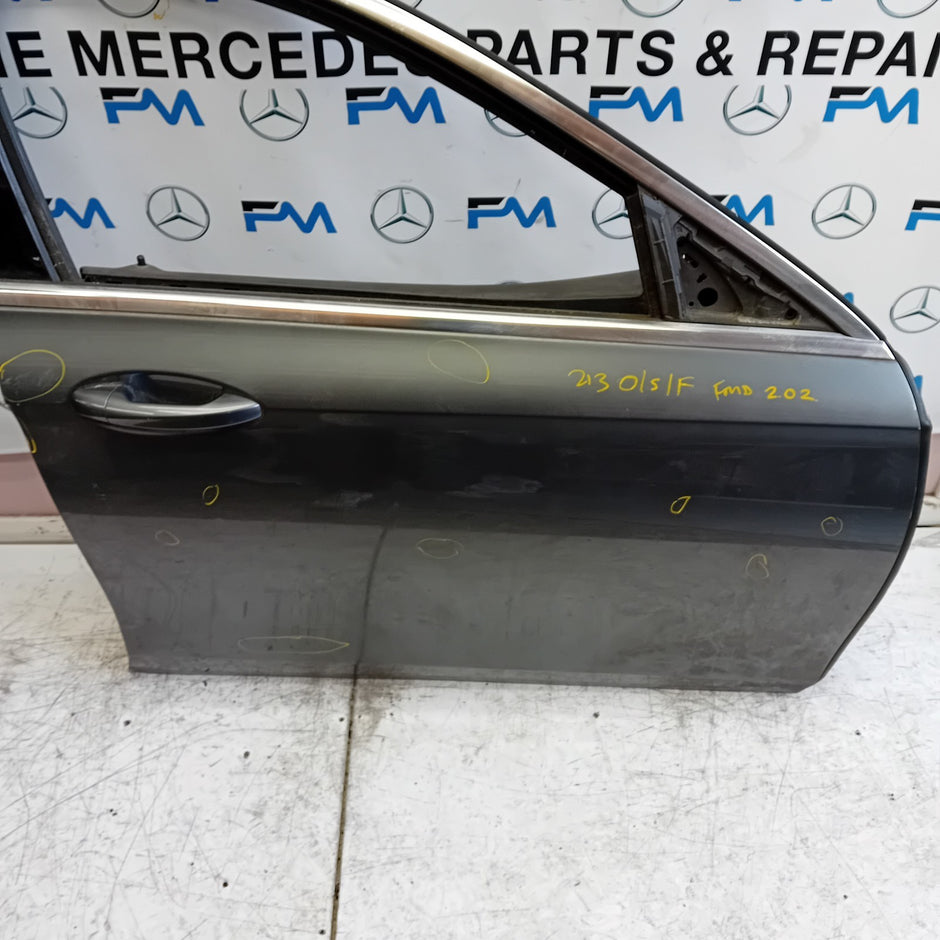 MERCEDES BENZ  E-CLASS W213 DRIVER FRONT DOOR OSF GREY 2016 ON COMPLETE FMD202