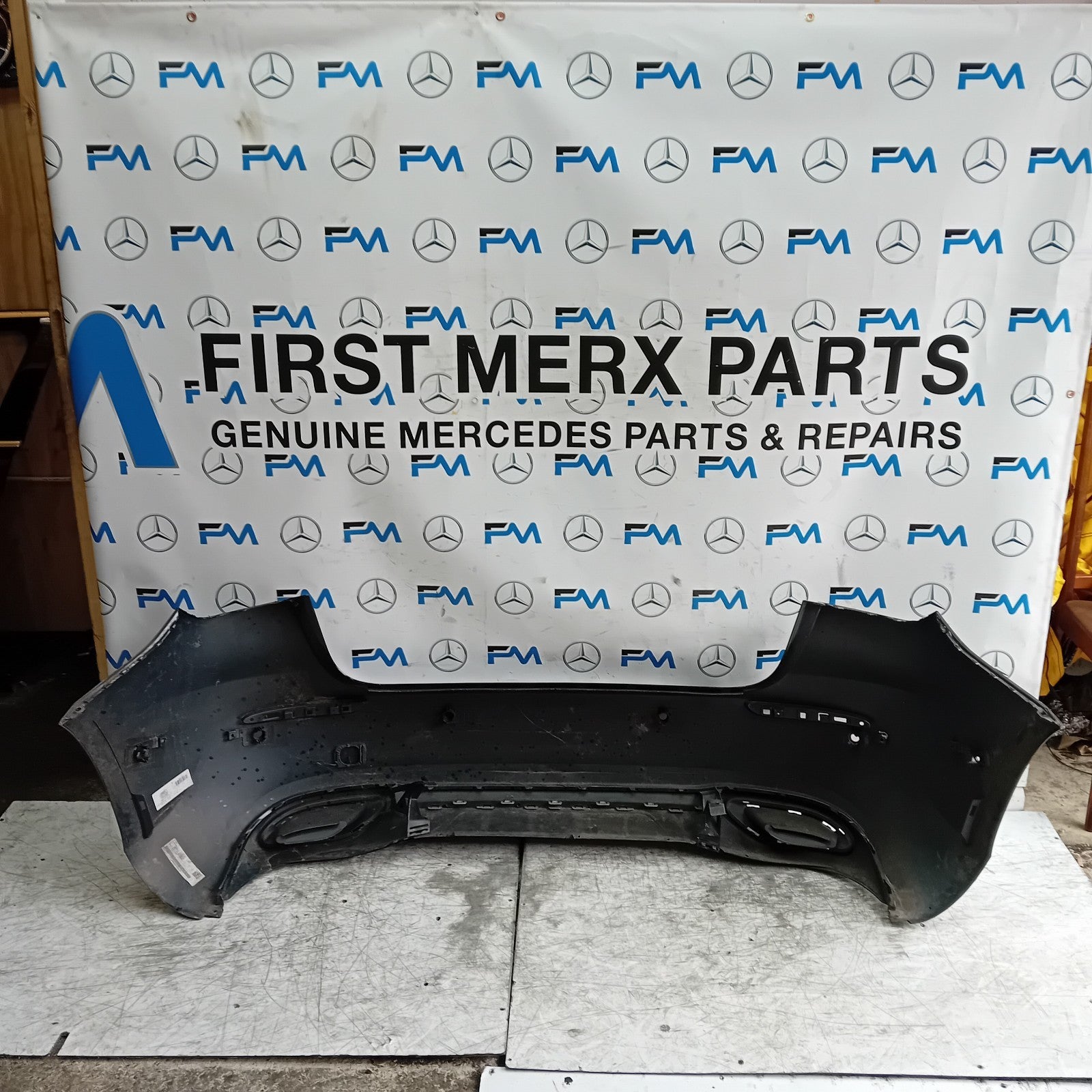 MERCEDES BENZ  A-CLASS W177 REAR BUMPER A1778805400 2018 BLACK FMX9
