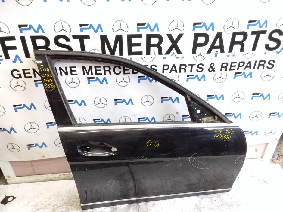 MERCEDES C-CLASS W204 SLN DRIVER FRONT DOOR OSF BLACK 2008-14 COMPLETE FMD550