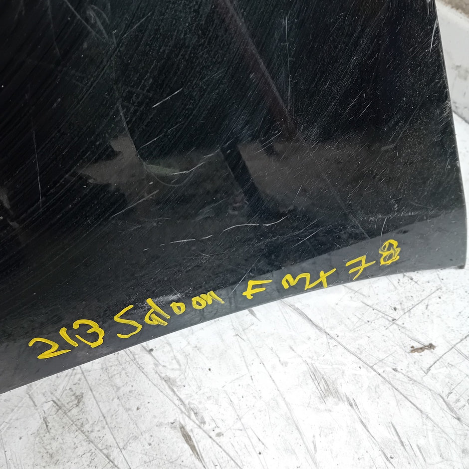 MERCEDES E-CLASS W213 SALOON REAR BUMPER BLACK 2016 A2138850001 FMX78 (DAMAGE)