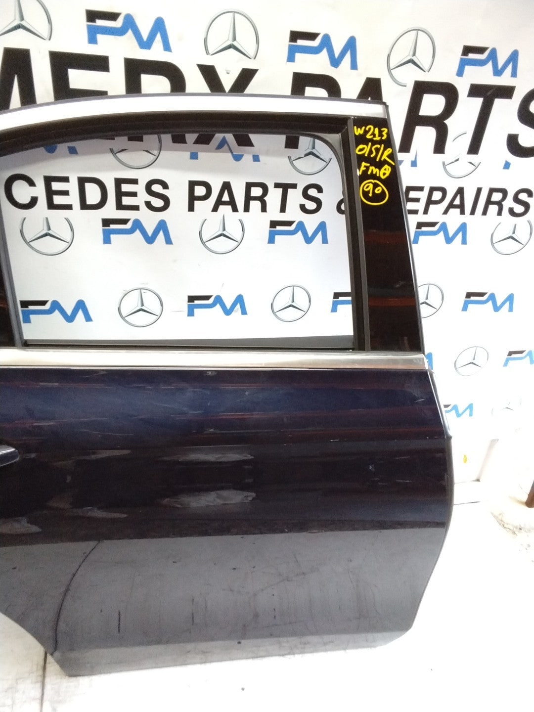 MERCEDES BENZ  E-CLASS W213 DRIVER SIDE REAR DOOR O/S/R COMPLETE BLUE FMD90