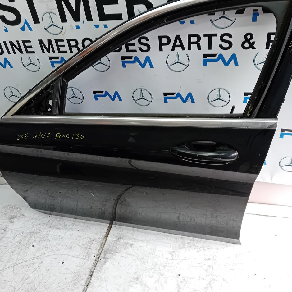 MERCEDES BENZ C-CLASS W205 PASSENGER SIDE FRONT DOOR N/S/F  BLACK FMD130