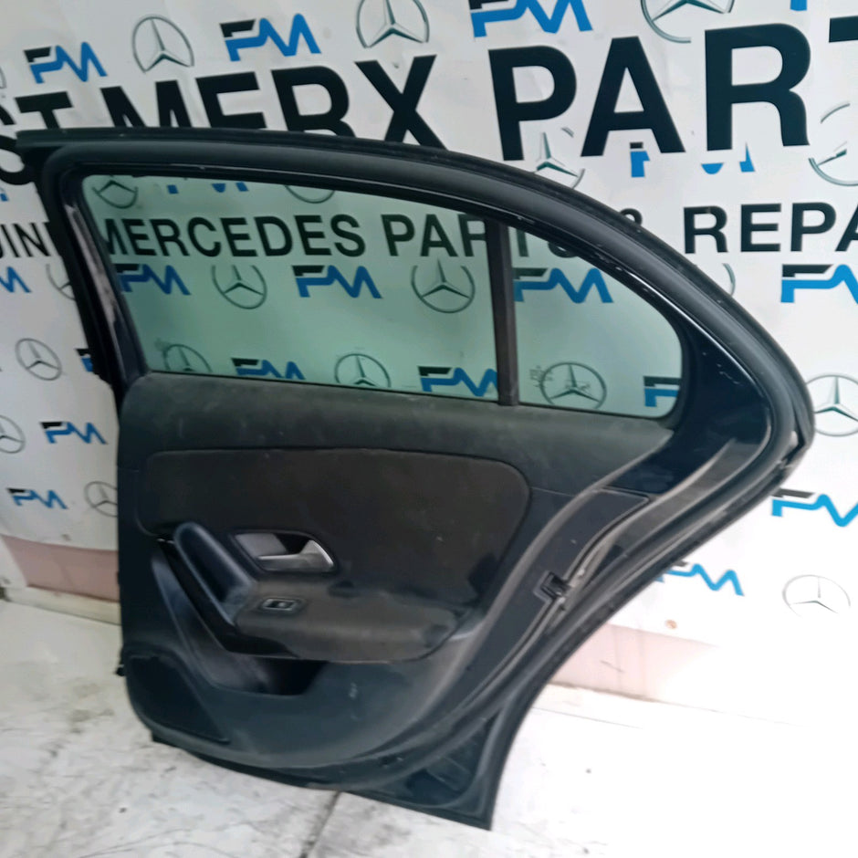 MERCEDES BENZ A-CLASS W177 DRIVER SIDE REAR DOOR O/S/R BLACK  COMPLETE FMD151