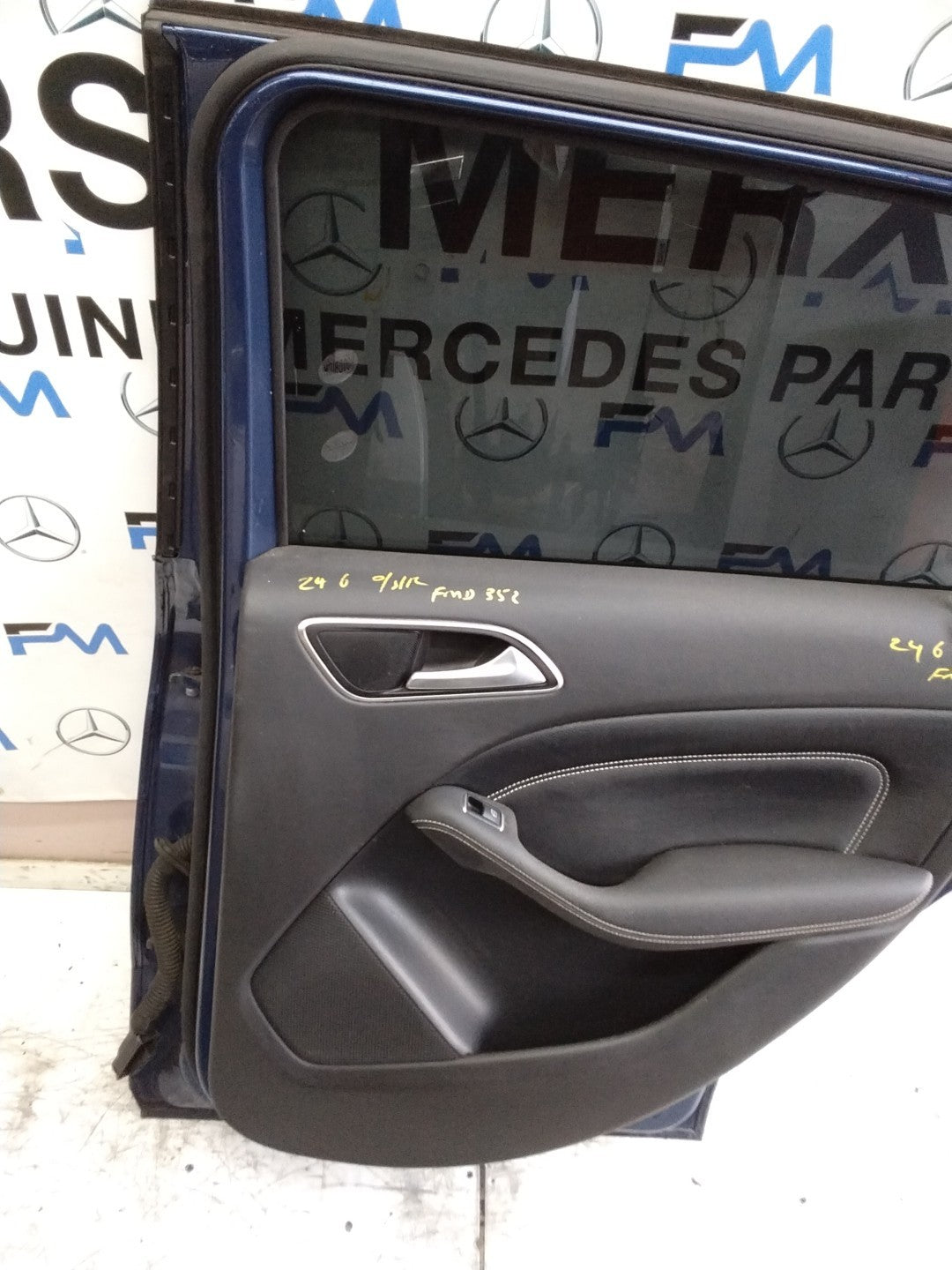 MERCEDES B-CLASS W246 DRIVER REAR DOOR OSR BLUE 2012-19 COMPLETE FMD352