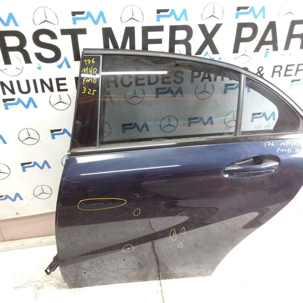 MERCEDES A-CLASS W176 PASSENGER REAR DOOR NSR BLUE 2012-18 COMPLETE FMD325