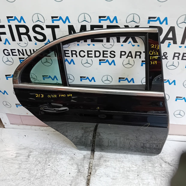 MERCEDES E-CLASS W213 SLN DRIVER REAR DOOR OSR BLACK 2016 ON COMPLETE FMD369