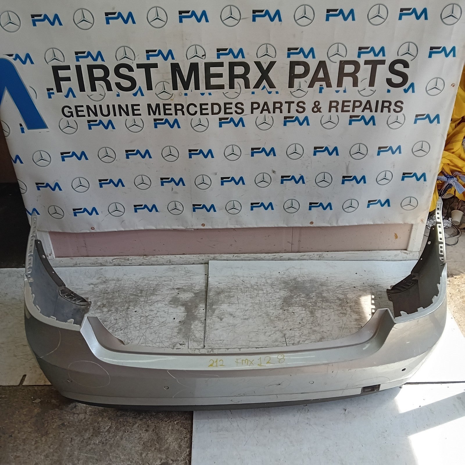 MERCEDES BENZ E-CLASS W212 REAR BUMPER SILVER 2014 A2128855125 FMX128