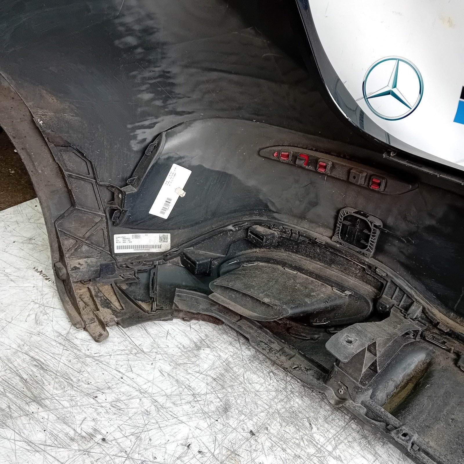 MERCEDES BENZ  A-CLASS W177 REAR BUMPER A1778804701 2018 BLACK COMPLETE FMX18