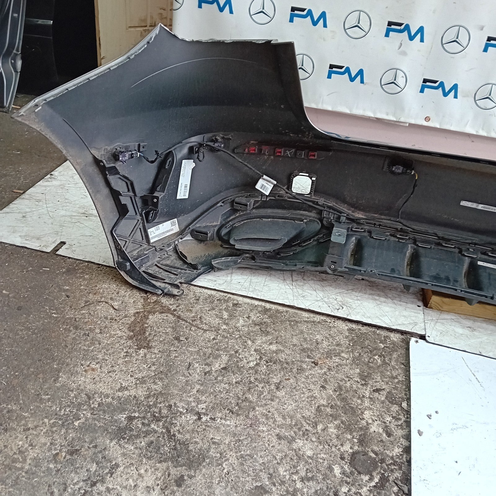 MERCEDES BENZ  A-CLASS W177 REAR BUMPER A1778804506 GREY 2018 COMPLETE FMX2