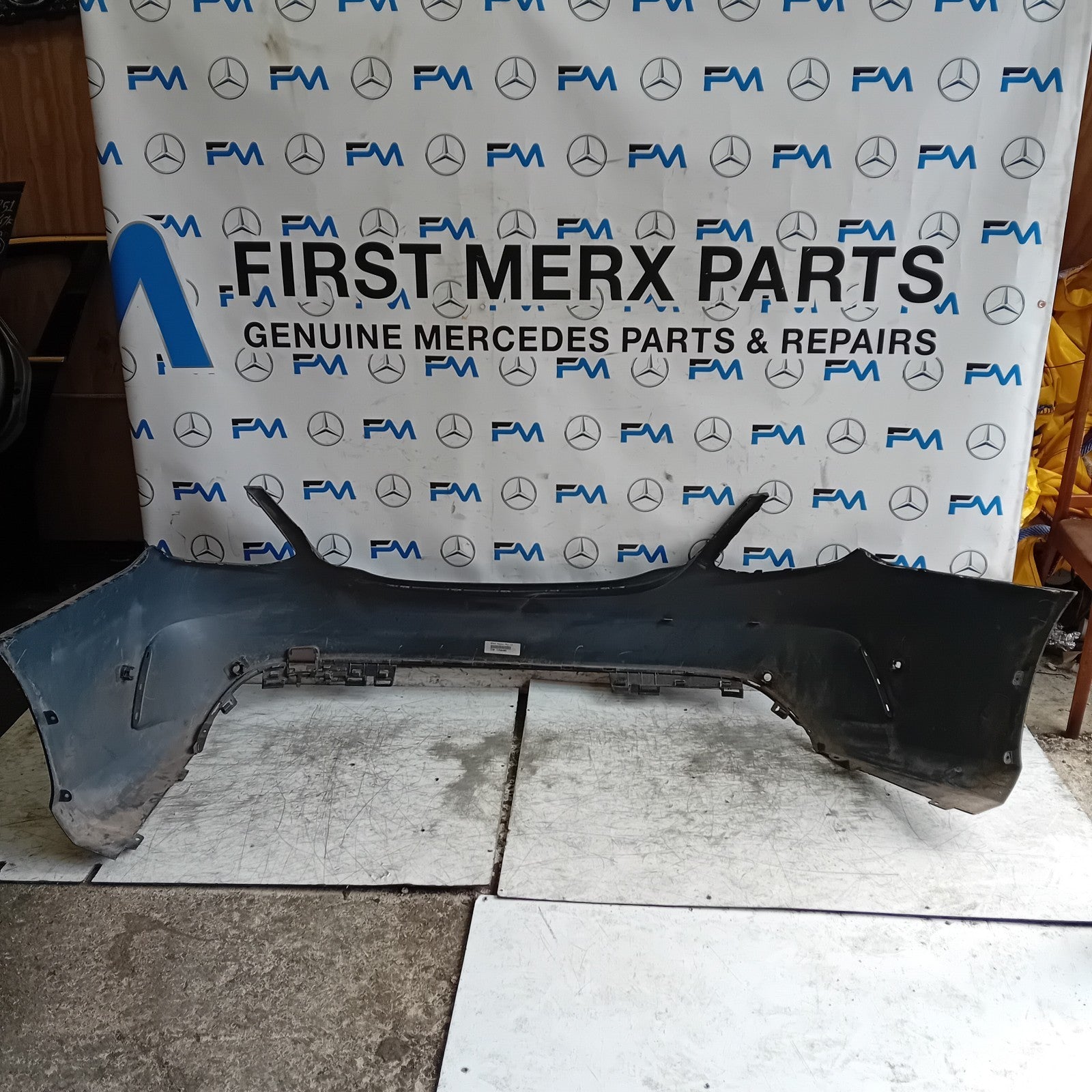 MERCEDES C-CLASS W205 SLN REAR BUMPER 2014 BLACK A2058555738 FMX45