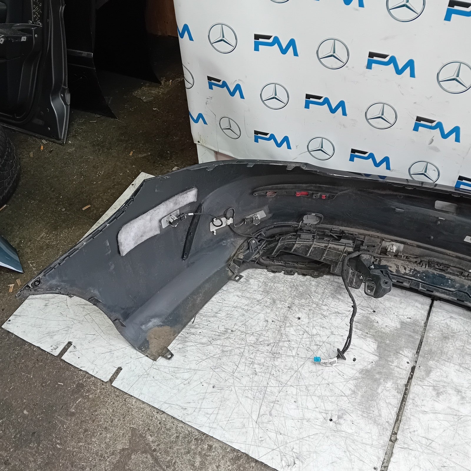 MERCEDES BENZ C-CLASS W205 COUPE REAR BUMPER 2015 BLACK FMX57