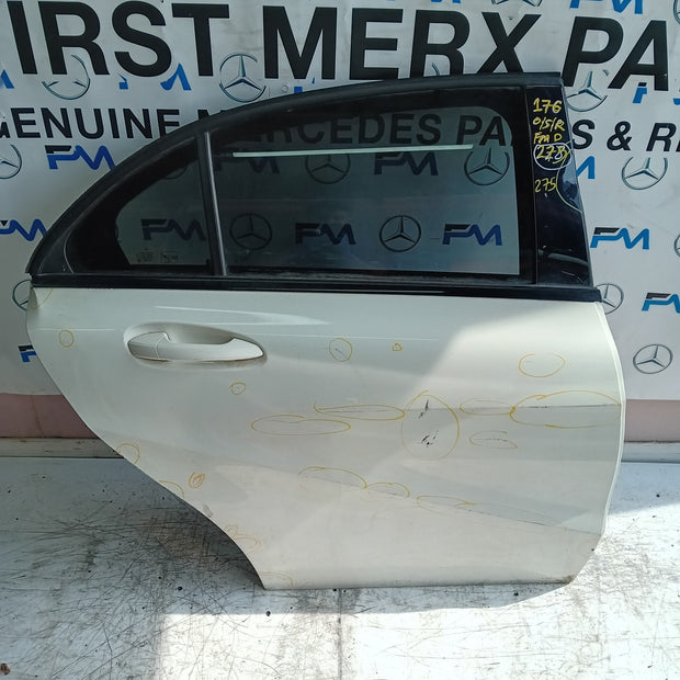 MERCEDES A-CLASS W176 SLN DRIVER REAR DOOR OSR 2012-18 WHITE COMPLETE FMD275
