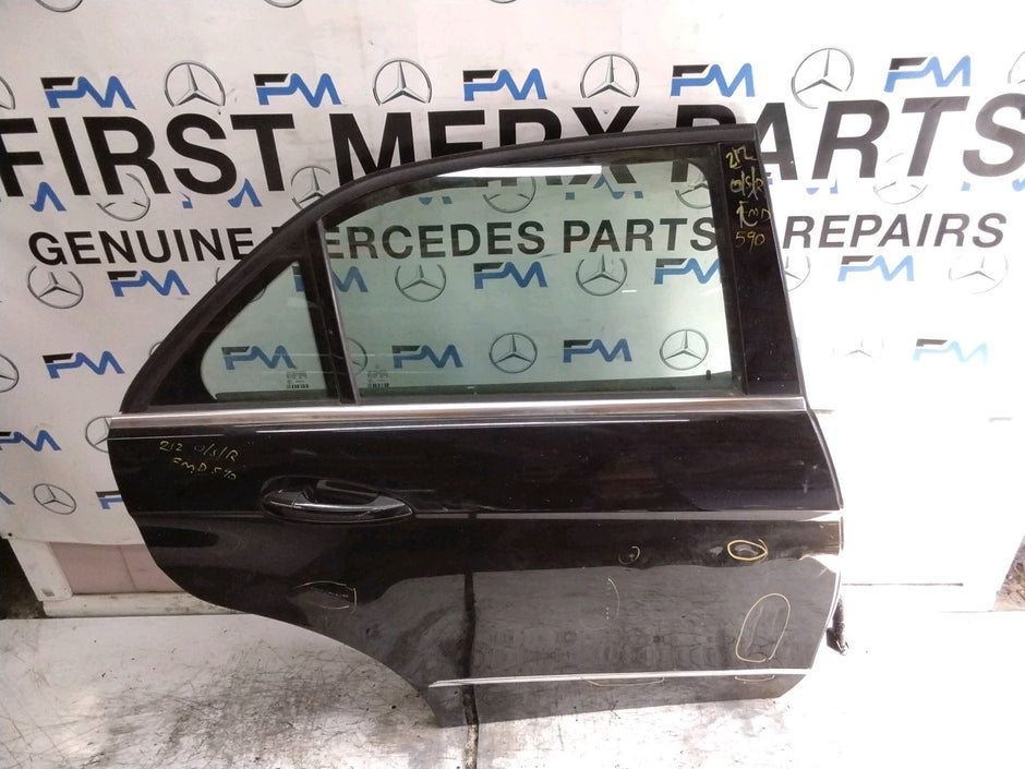 MERCEDES E-CLS W212  DRIVER REAR DOOR OSR BLACK 2009-16 COMPLETE  FMD590