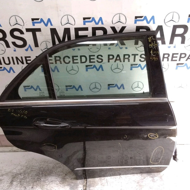 MERCEDES E-CLS W212  DRIVER REAR DOOR OSR BLACK 2009-16 COMPLETE  FMD590