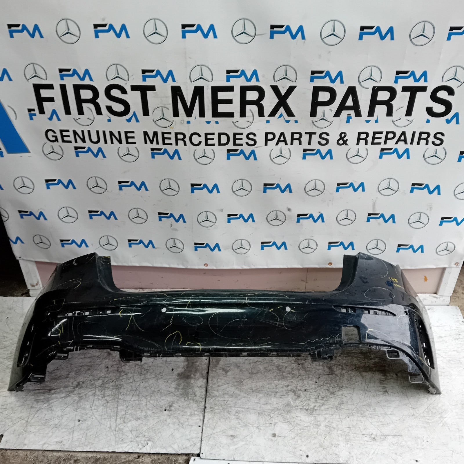 MERCEDES BENZ  A-CLASS W177 REAR BUMPER A1778804801 2018 BLACK FMX6