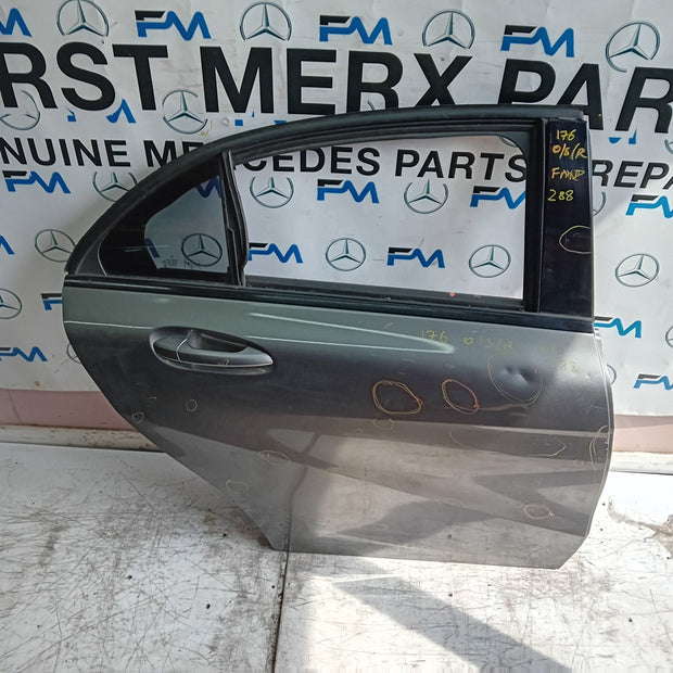 MEECEDES A-CLASS W176 SLN DRIVER REAR DOOR OSR 2012-18 GREY COMPLETE FMD288