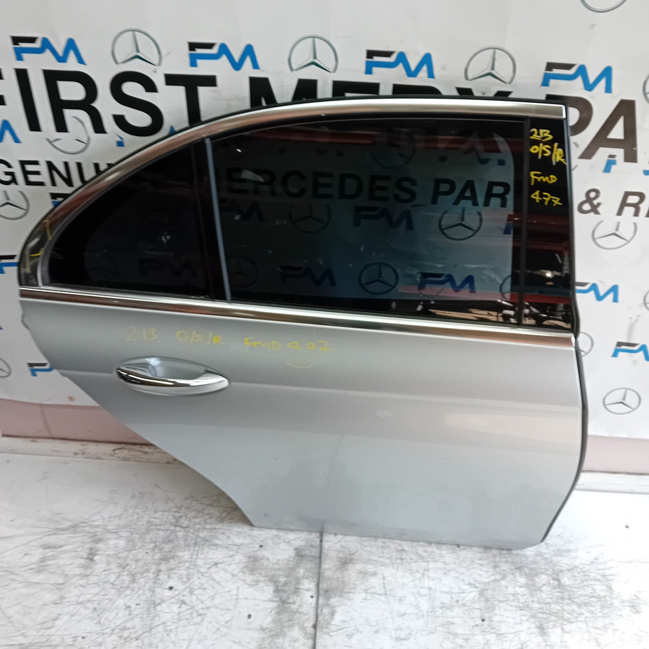 MERCEDES E-CLASS W213 SLN DRIVER REAR DOOR OSR SILVER 2016 ON COMPLETE FMD477
