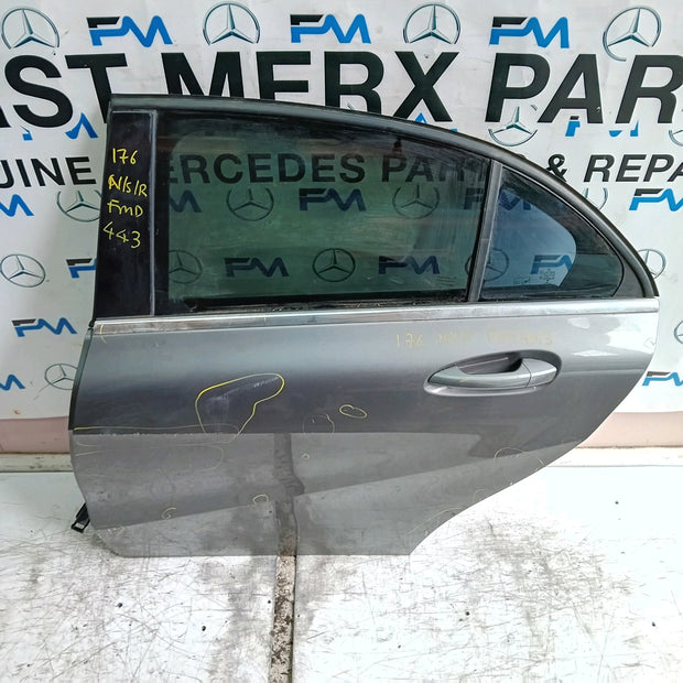MERCEDES A-CLASS W176 PASSENGER REAR DOOR NSR GREY 2012-2018 COMPLETE FMD443