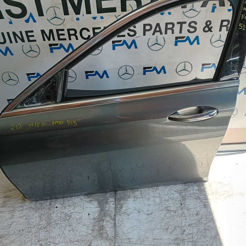 MERCEDES E-CLASS W213 DRIVER FRONT DOOR OSF 2016 ON GREY COMPLETE  FMD514