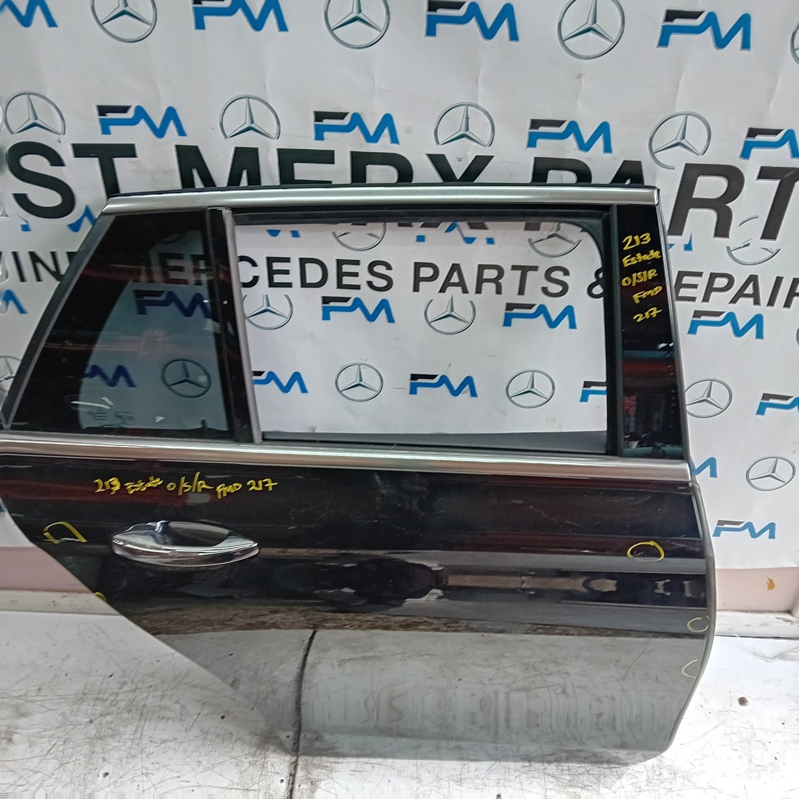 MERCEDES E-CLASS S213 ESTATE DRIVER REAR DOOR OSR BLACK 2016 ON COMPLETE FMD217
