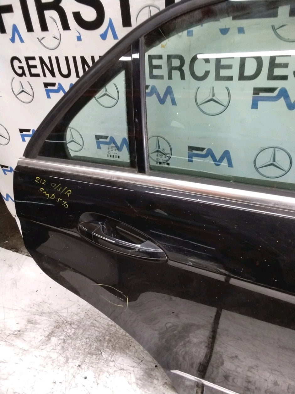 MERCEDES E-CLS W212  DRIVER REAR DOOR OSR BLACK 2009-16 COMPLETE  FMD590